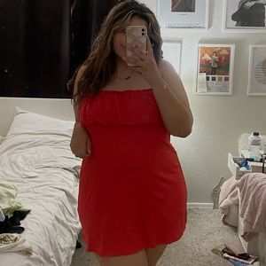 red hm dress